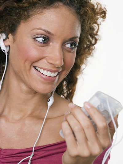 Woman Enjoying Her MP3 Player